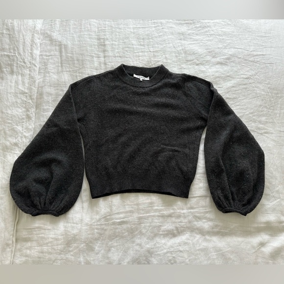 Frame Balloon Sleeve Cashmere Sweater - Picture 3 of 8